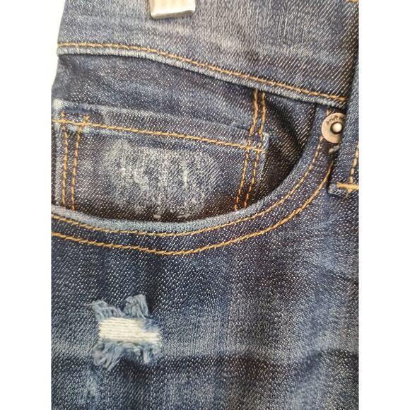 Driftwood Jeans Women Dark Blue 27 Dark Wash Ankle Jean Distressed Stretch Denim - Picture 7 of 16